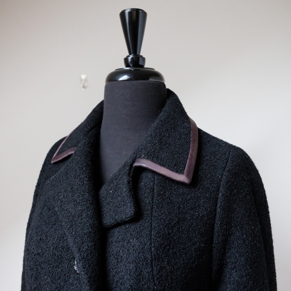 Vintage wool winter coat black xs Craigs
